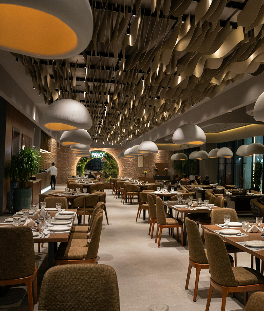 Contemporary coffee bar and dining space interior in Bangsar South